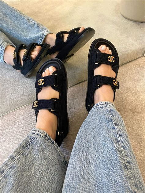 chanel dad sandals for sale|the real chanel dad sandals.